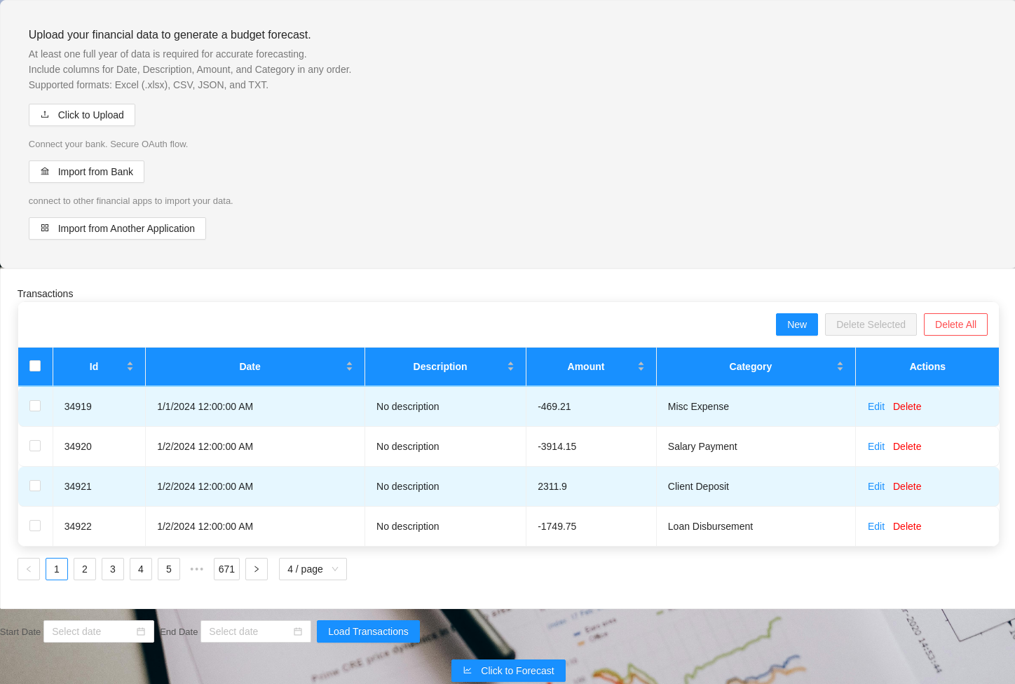 Upload Transactions